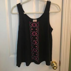 Black flowy tank top